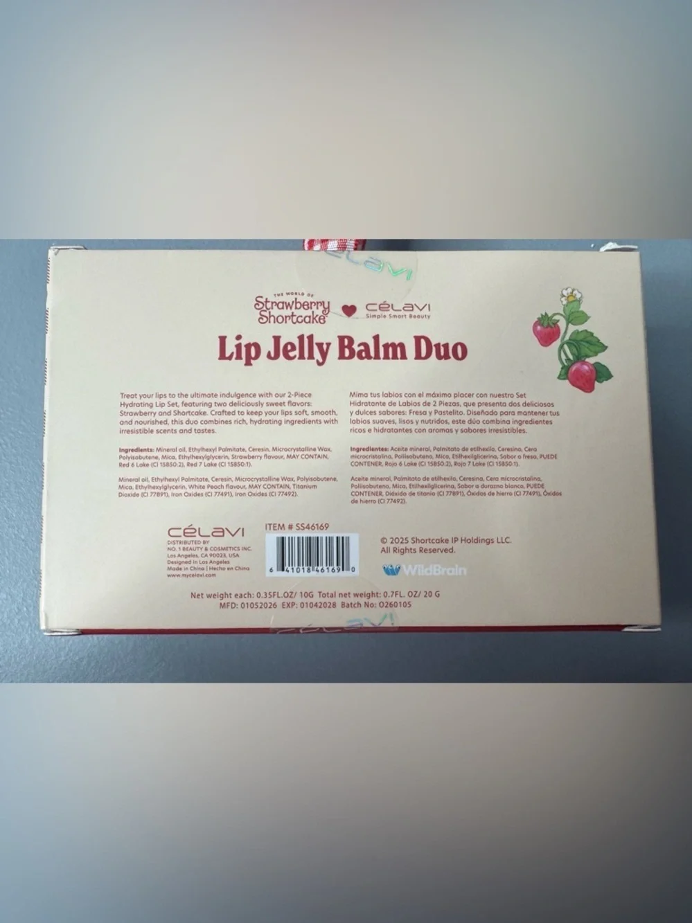 Strawberry Shortcake x Célavi Lip Jelly Balm Duo jam jars limited edition straw